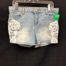 Load image into Gallery viewer, Denim lace shorts
