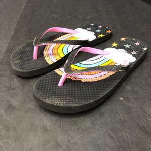 Girls Rainbow Flip Flops