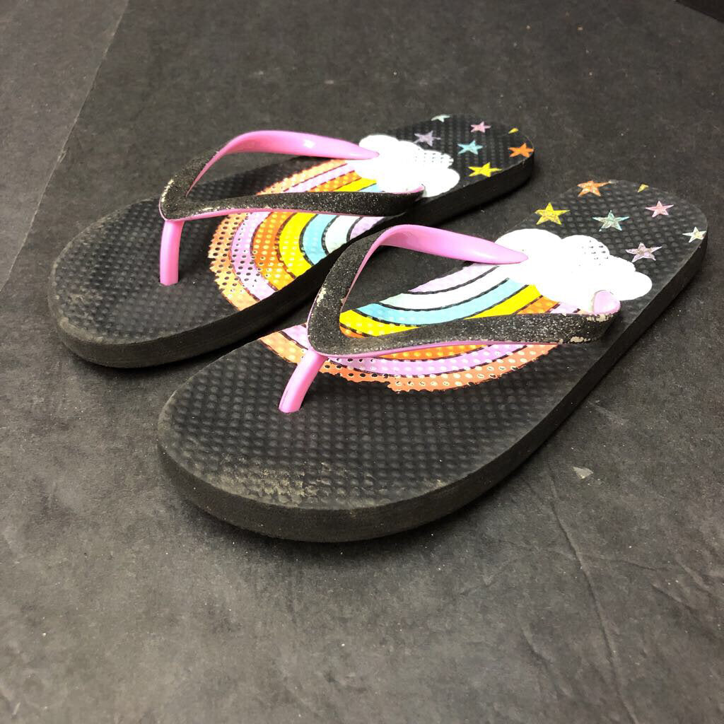Girls Rainbow Flip Flops