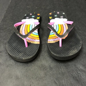 Girls Rainbow Flip Flops