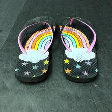 Load image into Gallery viewer, Girls Rainbow Flip Flops
