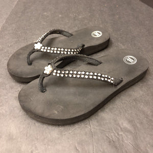 Girls Rhinestone Flip Flops