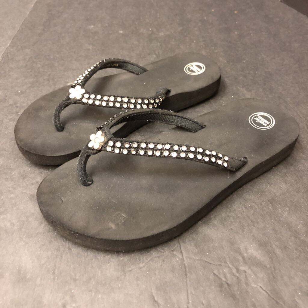 Girls Rhinestone Flip Flops