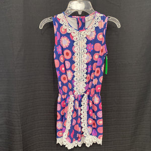 Flower lace romper
