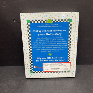 Little Boys Bible Storybook for Mothers and Sons (Carolyn Larsen) (White Cover) -religion hardcover