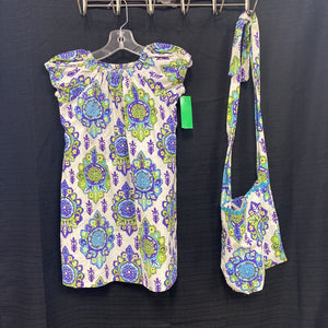 Patterned dress w/ purse