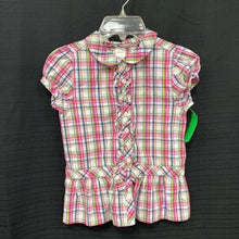 Load image into Gallery viewer, Plaid button top
