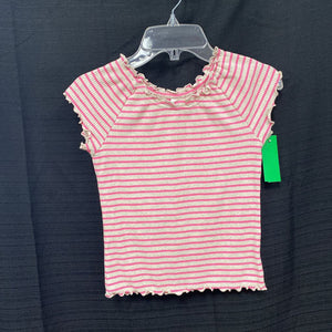 Striped ruffle top