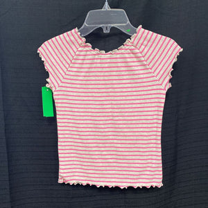 Striped ruffle top