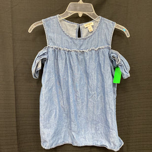 chambray off shoulder top