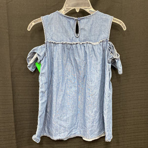 chambray off shoulder top