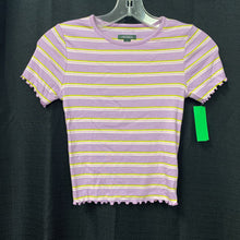 Load image into Gallery viewer, Striped ruffle top
