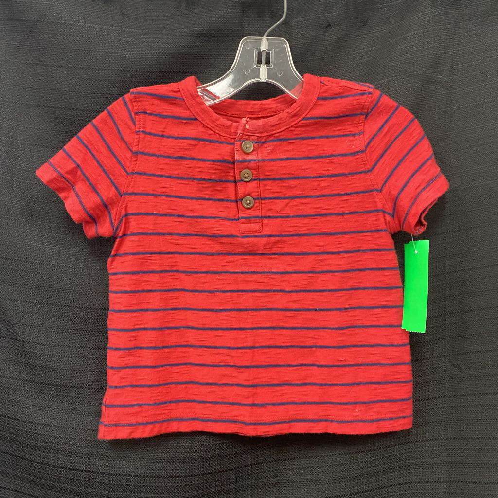 Striped button tshirt