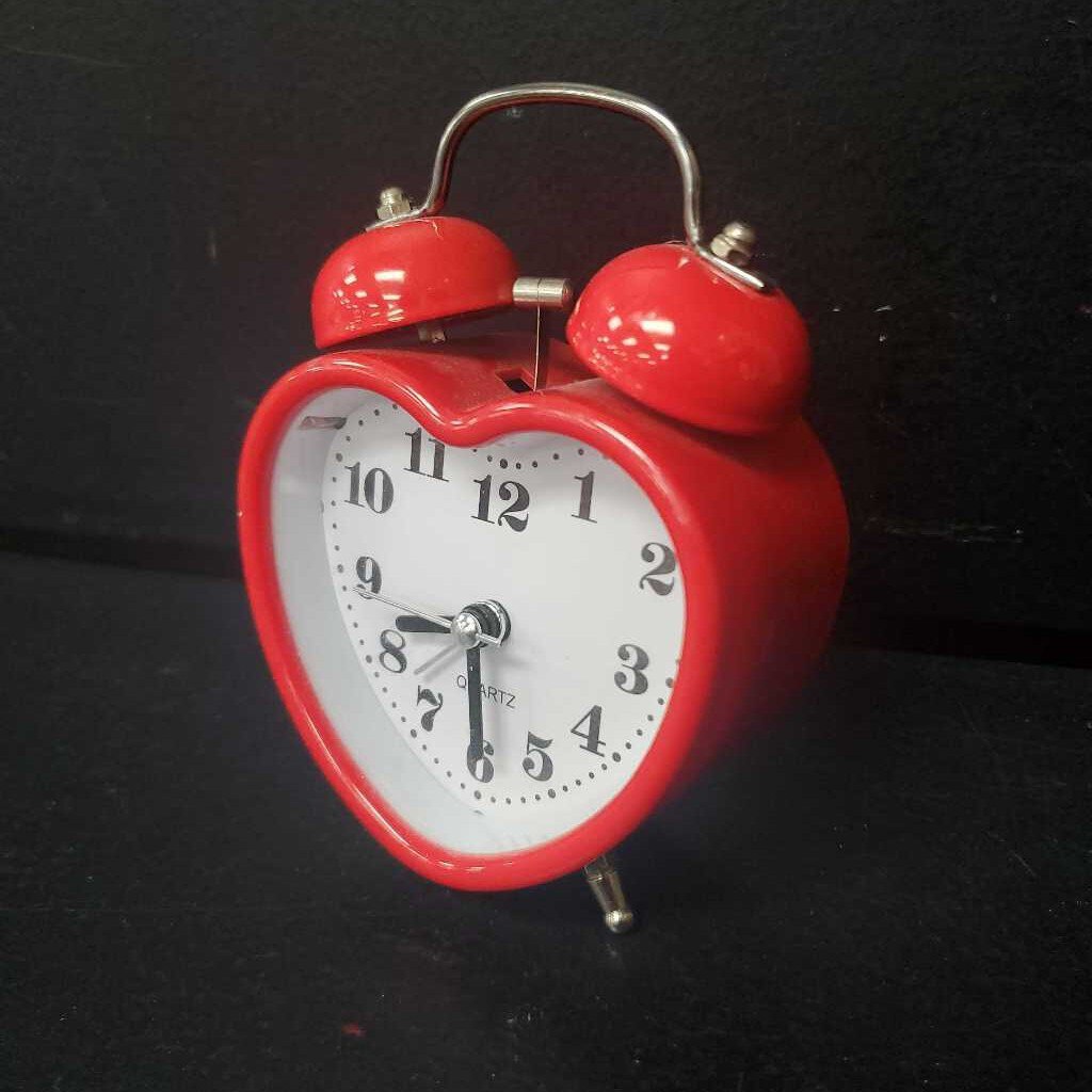 Heart Shape Twin Bell Alarm Clock (Flying Tiger)