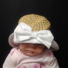 Load image into Gallery viewer, Straw Sun Hat w/bow
