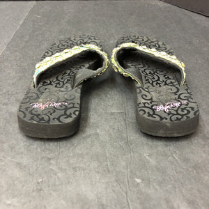 Girls Rhinestone Flip Flops