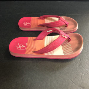 Girls Striped Flip Flops