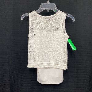 Lace Fringe Tank Top