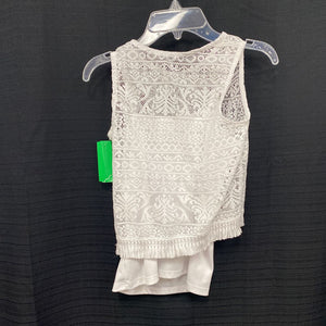 Lace Fringe Tank Top