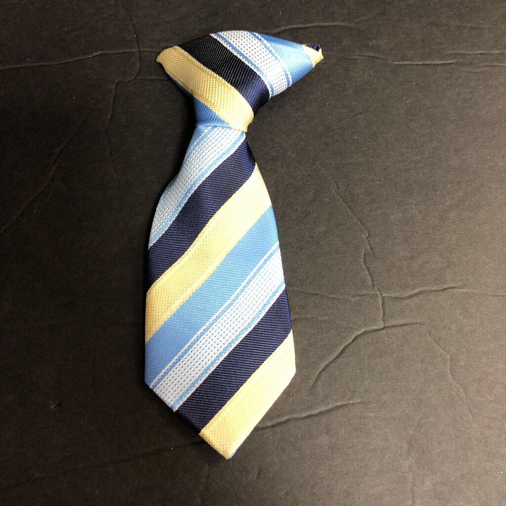 Boys Striped Clip On Tie