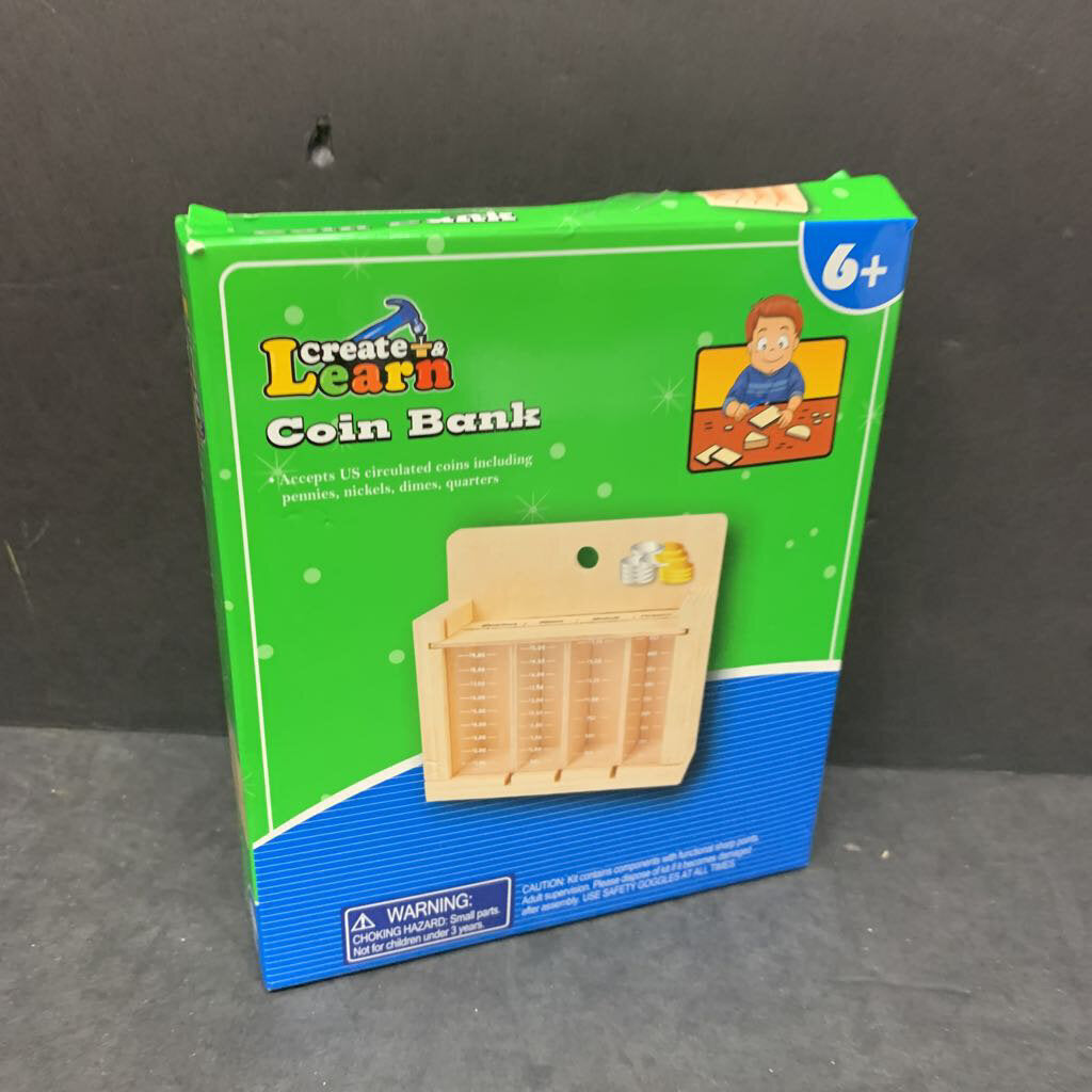 Wooden Coin Bank Kit (NEW) (Create & Learn)
