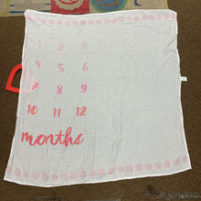 Load image into Gallery viewer, Heart Baby Girl Milestone Blanket
