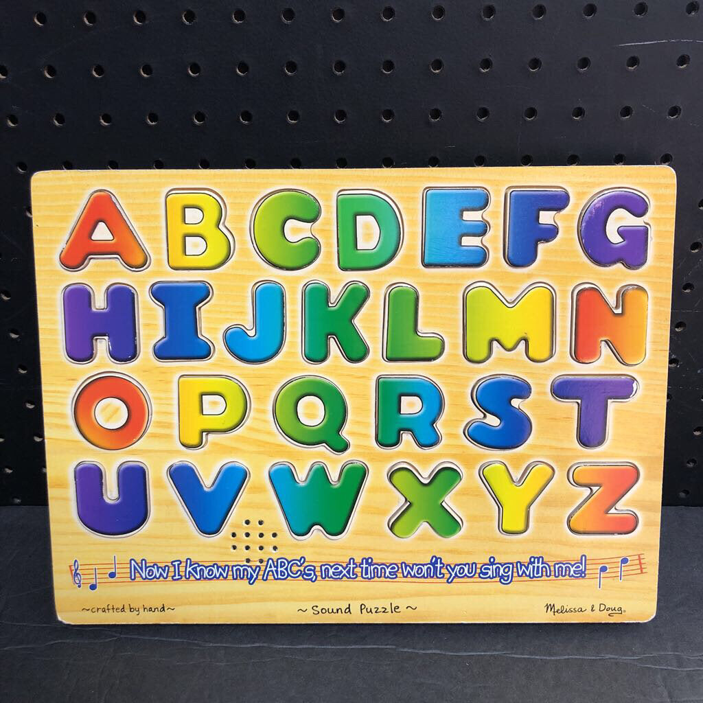 26pc Wooden Alphabet Sound Puzzle Battery Operated