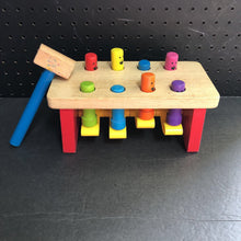 Load image into Gallery viewer, Wooden Pounding Bench w/Mallet
