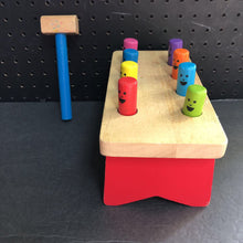 Load image into Gallery viewer, Wooden Pounding Bench w/Mallet
