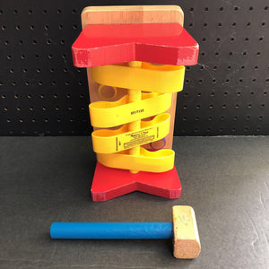 Wooden Pounding Bench w/Mallet