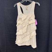 Load image into Gallery viewer, Ruffle Lace Tank Top (Eyelash Couture)
