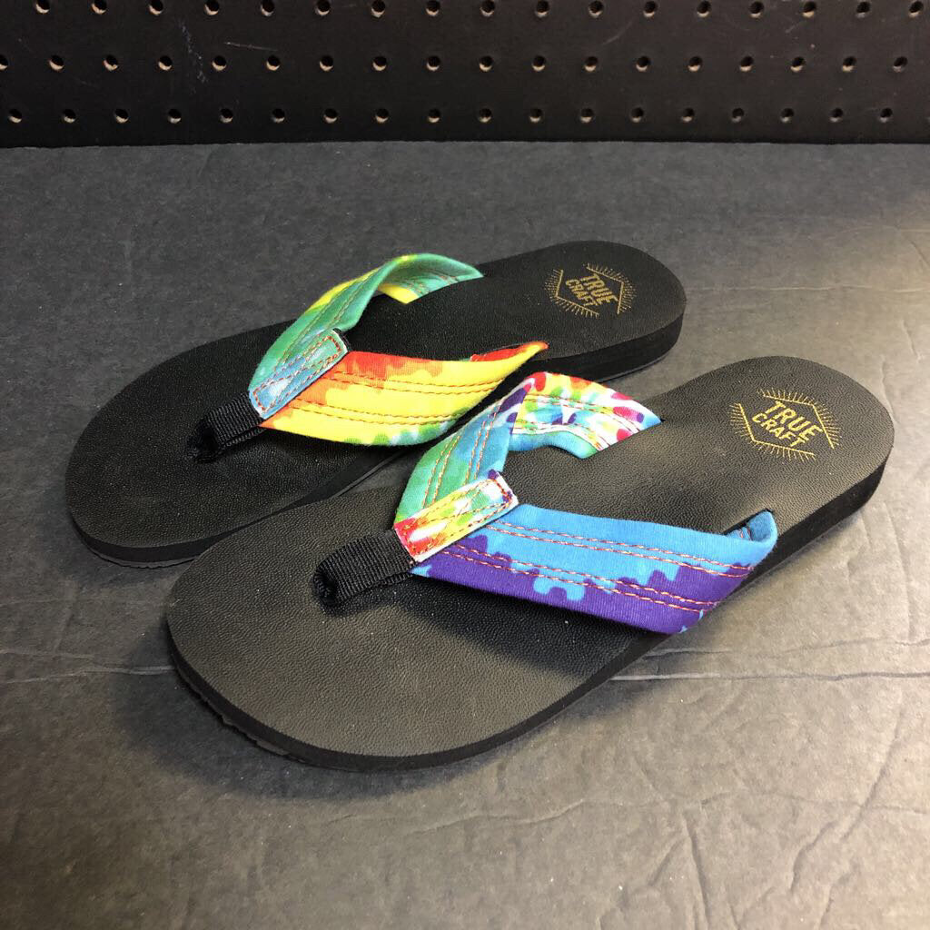 Girls Tie Dye Flip Flops