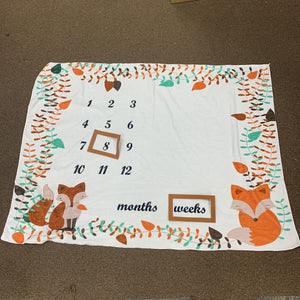 Fox Baby Milestone Blanket