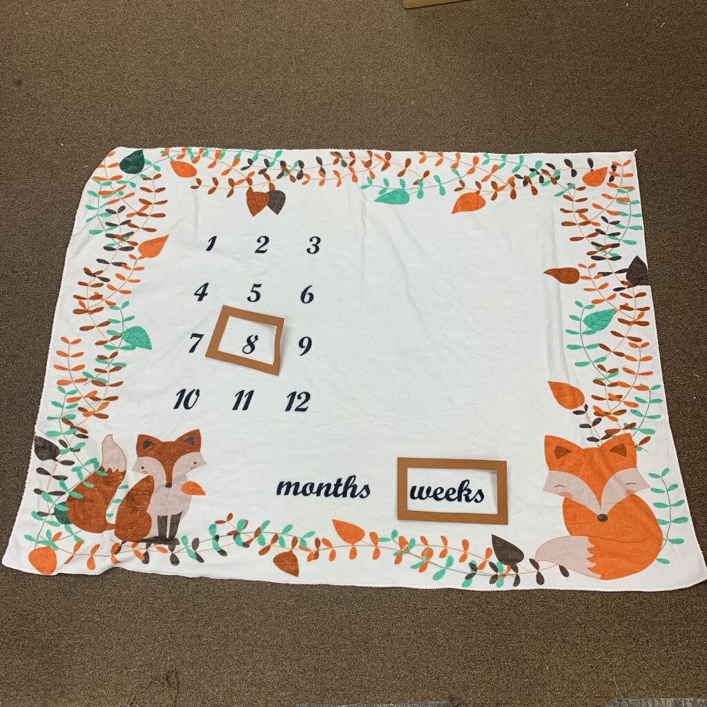 Fox Baby Milestone Blanket