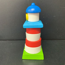 Load image into Gallery viewer, Wooden Lighthouse Stacking Toy
