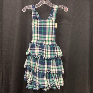 Plaid Overall Dress