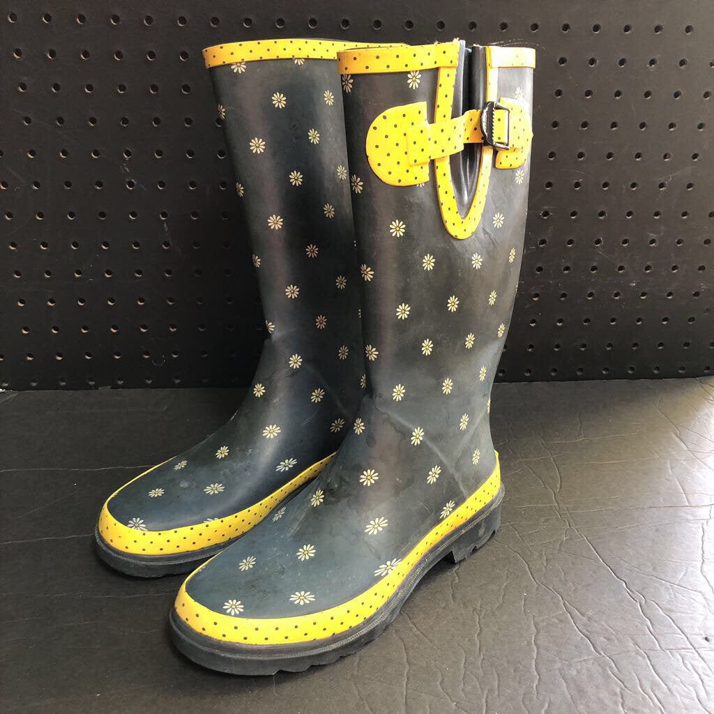 Girls Sunflower Rain Boots