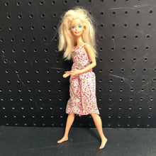 Load image into Gallery viewer, Doll in Floral Dress 1975 Vintage Collectible
