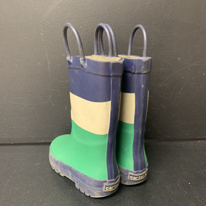 Boys Striped Rain Boots