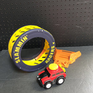 Slammin' Racers Turbo Tire Car Raceway w/Car Battery Operated