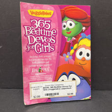 Load image into Gallery viewer, 365 Bedtime Devos For Girls (VeggieTales) -character religion paperback
