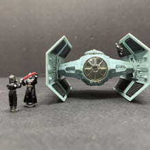 Load image into Gallery viewer, Micro Machines Action Fleet Darth Vader's Tie Fighter Plane w/Figures 1996 Vintage Collectible
