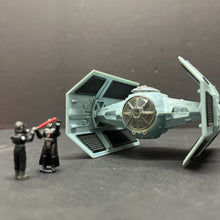 Load image into Gallery viewer, Micro Machines Action Fleet Darth Vader's Tie Fighter Plane w/Figures 1996 Vintage Collectible

