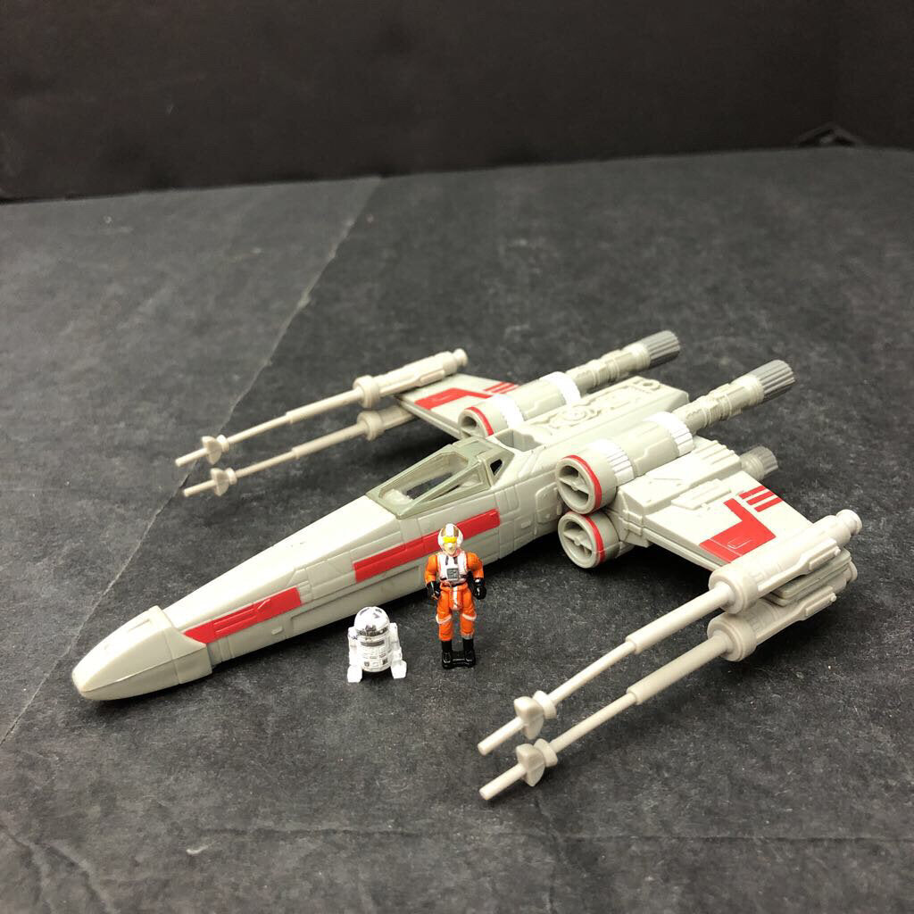 Micro Machines Action Fleet Luke's X-Wing Star Fighter Plane w/Figures 1995 Vintage Collectible