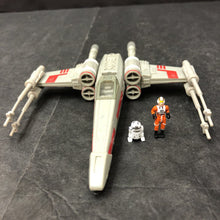 Load image into Gallery viewer, Micro Machines Action Fleet Luke&#39;s X-Wing Star Fighter Plane w/Figures 1995 Vintage Collectible
