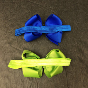 2pk Solid Bow Headbands