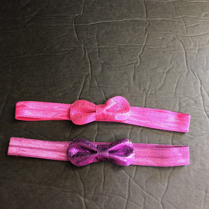 2pk Sparkly Bow Headbands