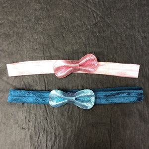 2pk Sparkly Bow Headbands