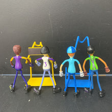 Load image into Gallery viewer, 4pk Magnut Figures w/Accessories 1999 Vintage Collectible
