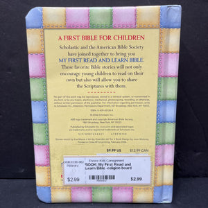 My First Read and Learn Bible -religion board